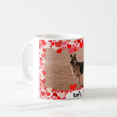 Aangepaste harten Duitse herder foto Mok (Voorkant links)