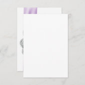 Aangepaste harten lavendel lint plaatskaart informatiekaartje (Voorkant / Achterkant)