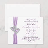 Aangepaste harten Lavendel repetitie diner uitnodi Kaart (Voorkant / Achterkant)