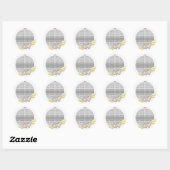 Aangepaste harten lemon lintboon-stickers ronde sticker (Vel)