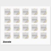 Aangepaste harten lemon lintboon-stickers vierkante sticker (Vel)