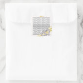 Aangepaste harten lemon lintboon-stickers vierkante sticker (Tas)