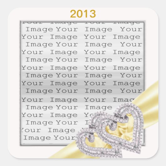 Aangepaste harten lemon lintboon-stickers vierkante sticker (Voorkant)