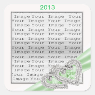 Aangepaste harten Limoen lint stickers