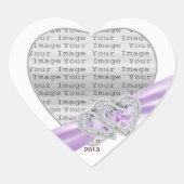 Aangepaste harten Stickers met lavendel (Voorkant)