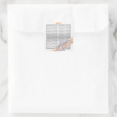 Aangepaste harten Tangerine-lintjes Vierkante Sticker (Tas)