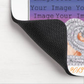 Aangepaste harten Tangerine Ribbon-Muismat Muismat (Hoek)