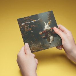 Aangepaste Hartendief Konijn Vintage Sprookje Kaart