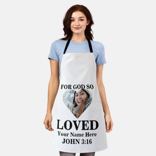 Aangepaste hartfoto Christelijke Bijbel Verse John Schort (Gedragen)