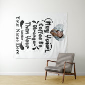 Aangepaste hartfoto kan je koffie sterker maken wandkleed (In Situ (horizontaal))