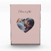 Aangepaste hartfoto Passen getrouwd Weddenschap Fotoblokken (Voorkant)