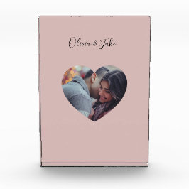 Aangepaste hartfoto Passen getrouwd Weddenschap Fotoblokken