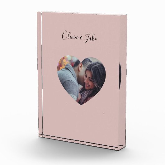 Aangepaste hartfoto Passen getrouwd Weddenschap Fotoblokken (Rechts)