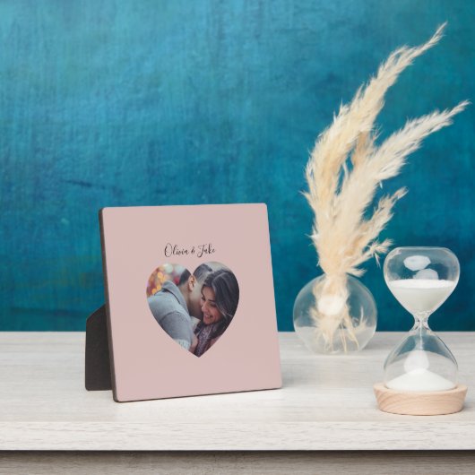 Aangepaste hartfoto Passen getrouwd Weddenschap Fotoplaat (Insitu)