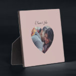 Aangepaste hartfoto Passen getrouwd Weddenschap Fotoplaat<br><div class="desc">Laadbare kleur van de lente-munt-pepermunt. Minimalistisch eenvoudig modern,  trendy chic style pasteltestethic in munt solid color. Munt home decor,  mint trouwdecor esthetisch decor,  mint keuken,  munt kleur.</div>