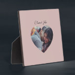 Aangepaste hartfoto Passen getrouwd Weddenschap Fotoplaat<br><div class="desc">Laadbare kleur van de lente-munt-pepermunt. Minimalistisch eenvoudig modern,  trendy chic style pasteltestethic in munt solid color. Munt home decor,  mint trouwdecor esthetisch decor,  mint keuken,  munt kleur.</div>