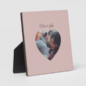 Aangepaste hartfoto Passen getrouwd Weddenschap Fotoplaat (Voorkant)