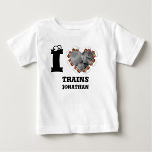 Aangepaste hartfoto van de trein Ik hou van treine