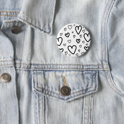 Aangepaste Hartjes Knop Ronde Button 5,7 Cm (In situ)