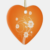 Aangepaste hartsierbloemen witte bloemen op Sinaas Keramisch Ornament (Rechts)