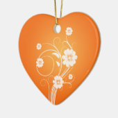 Aangepaste hartsierbloemen witte bloemen op Sinaas Keramisch Ornament (Links)