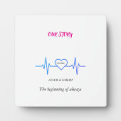 Aangepaste hartslag tafelmodel plaquette - Geperso Fotoplaat (Voorkant)