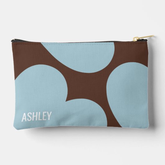 Aangepaste hartstukken bruin blauw chic stijlvol etui (Achterkant)