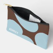 Aangepaste hartstukken bruin blauw chic stijlvol etui (Open)