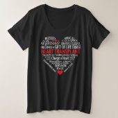 Aangepaste harttransplantatie donorherkenning plus grote maat t-shirt (Design voorkant)