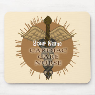 Aangepaste hartverpleegkundige Caduceus muismat