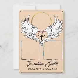 Aangepaste hartvleugels 3 Foto Uitvaart Feestdagenkaart