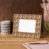 Aangepaste hartvorm Landschap Stijl Natuurlijk Hui Gegraveerde Lijstjes (Links)