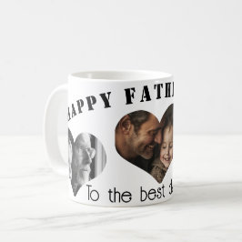Aangepaste hartvormige foto cadeau voor Vaderdag Koffiemok