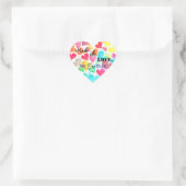 Aangepaste hartvormige stickers, gemaakt met liefd hart sticker (Tas)