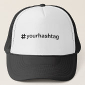 Aangepaste hashtag - Aangepaste honkbal Trucker Pet (Voorkant)