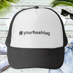 Aangepaste hashtag - Aangepaste honkbal Trucker Pet<br><div class="desc">Voeg een hashtag toe en creëer eenvoudig uw hashtag honkbalhoed. Klik OP AANPASSEN om de achtergrondkleur of tekstkleur te wijzigen. U kunt dit ONTWERP overdragen op andere Zazzle producten en het aanpassen om de meeste Zazzle punten te passen. U kunt ook op de knop AANPASSEN klikken om details toe te...</div>