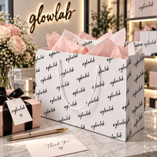 Aangepaste Hashtag Modern Minimalistisch Stijlvo Groot Cadeauzakje