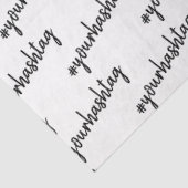 Aangepaste hashtag | Modern minimalistisch stijlvo Tissuepapier (Detail)