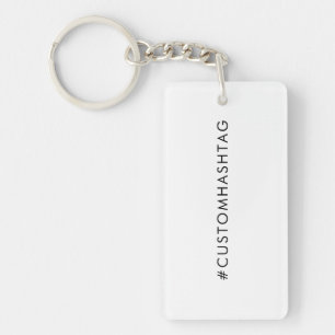Aangepaste Hashtag   Moderne Trending Sociale Medi Sleutelhanger