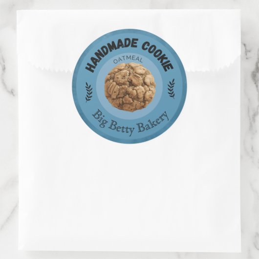 Aangepaste havermout Cookie Labels | Gepersonalise (Tas)