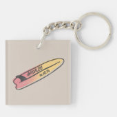 Aangepaste Hawaii Beach Surfer Zomer Vakantie Gift Sleutelhanger (Achterkant)