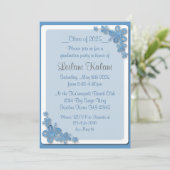 Aangepaste Hawaii blauwe hibiscus afstuderen uitno Kaart (Staand voorkant)