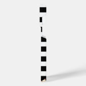 Aangepaste Hawaii bloemen zwart witte strepen patr iPhone Hoesje (Linkerkant)