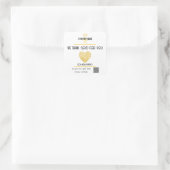 Aangepaste HEART Dank GOD Voor Zakelijk Logo DANK Vierkante Sticker (Tas)