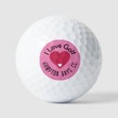Aangepaste "Heart Swing" Valentijnsdag golfbal Golfballen (Voorkant)