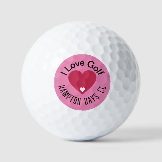 Aangepaste "Heart Swing" Valentijnsdag golfbal Golfballen (Voorkant)