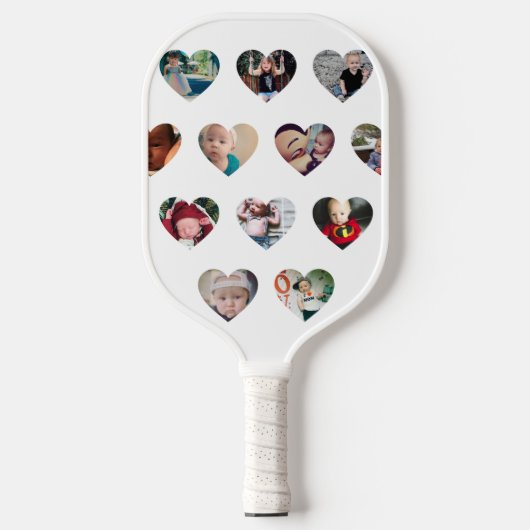 Aangepaste HEARTS Fotogalerie Pickleball Paddle (Voorkant)
