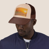 Aangepaste Heb een Fantastische Dag Tekst Zonsopga Trucker Pet (In situ)