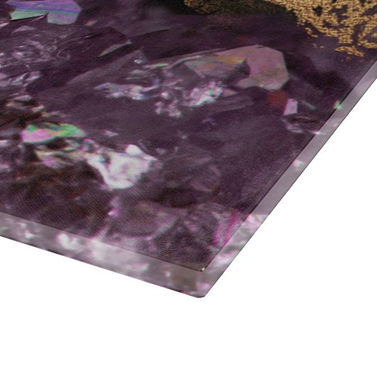 Aangepaste Hebreeuwse Lichvod Shabbat Faux Ametyst Snijplank (Hoek)