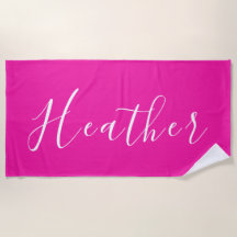 Aangepaste Heet Roze Bachelorette Handdoek